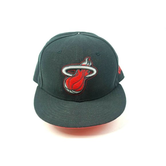 Official Miami Heat NBA HWC Hat Cap Size 7 59Fifty New Era Gray Embroidered - Picture 1 of 8